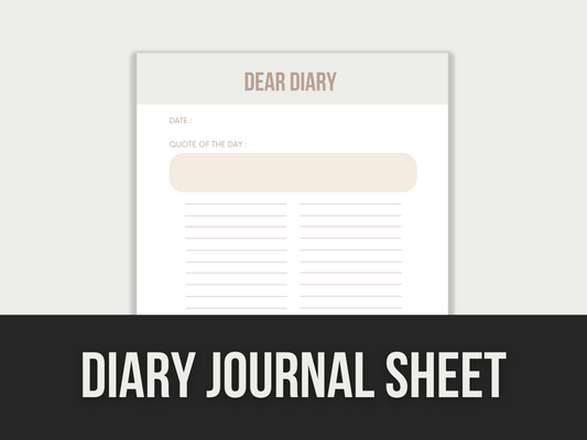 daily journal sheet