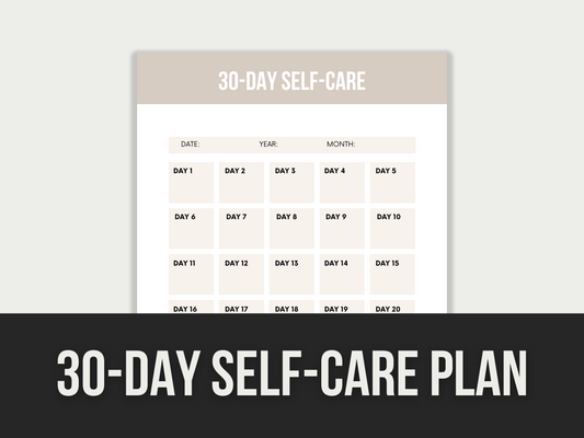 30-day self care plan