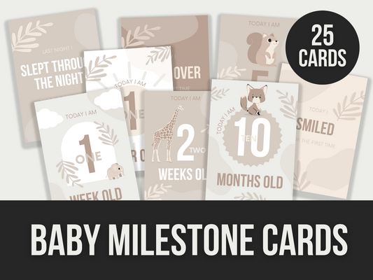 baby milestone cards