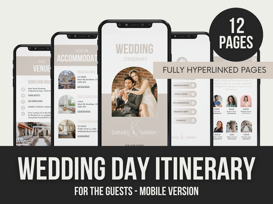 wedding day itinerary