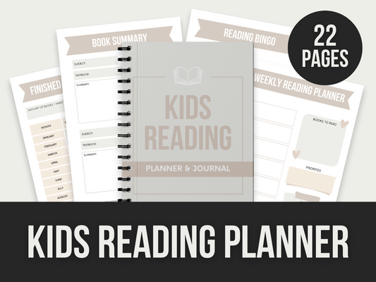 kids reading planner