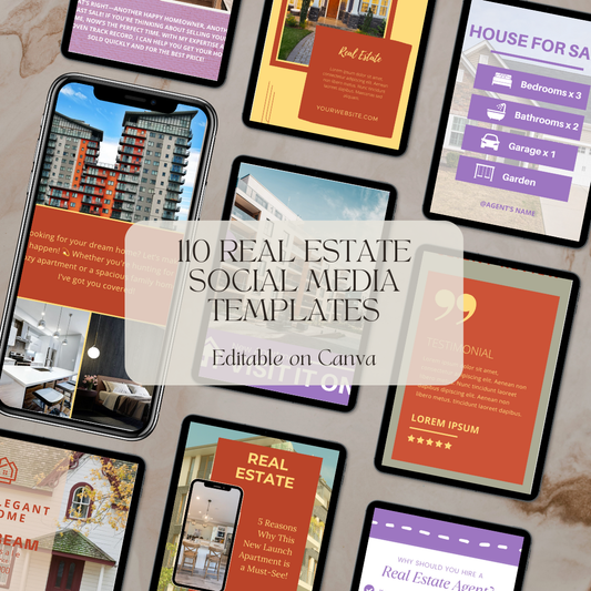 110 Social Media Real Estate Templates: Easily Customizable on Canva